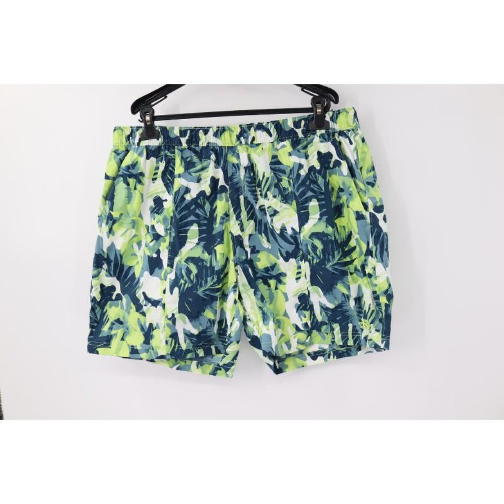 The North Face Class V‎ Shorts Men's Size XXL 7" Printed Green Tropical